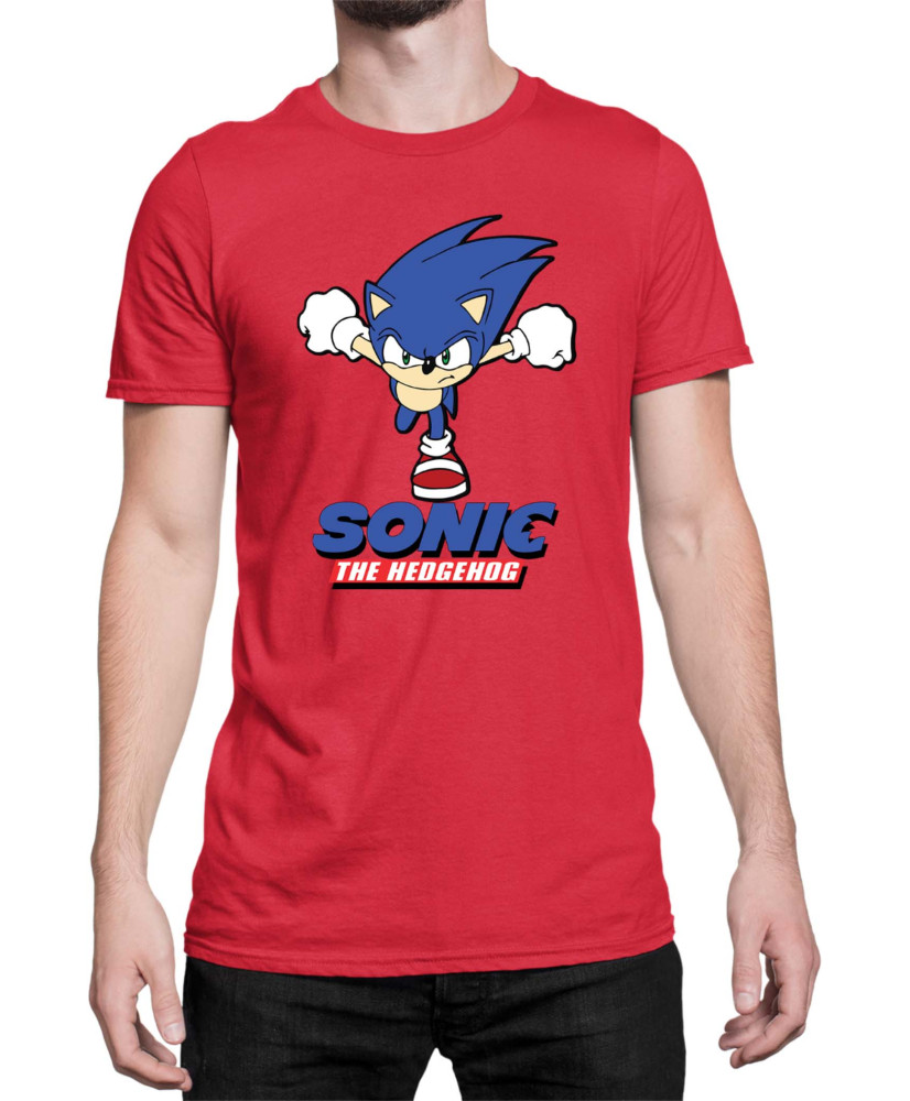 Мъжка Тениска Sonic The Hedgehog Sonic Naruto Run