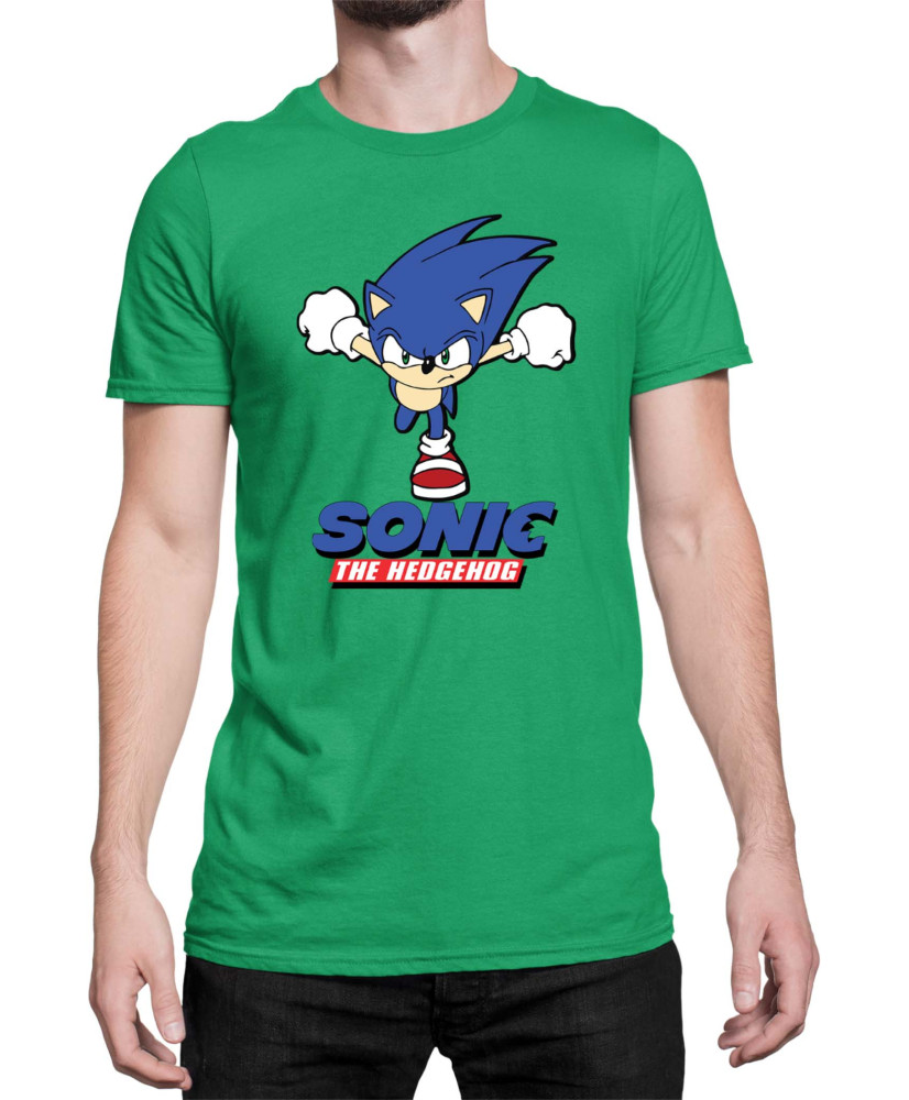 Мъжка Тениска Sonic The Hedgehog Sonic Naruto Run