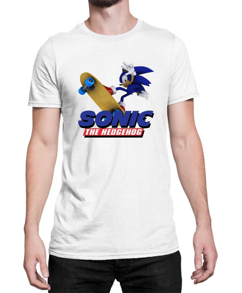 Мъжка Тениска Sonic The Hedgehog Sonic Skateboard