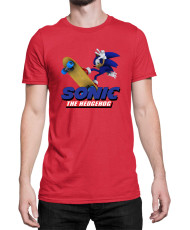 Мъжка Тениска Sonic The Hedgehog Sonic Skateboard