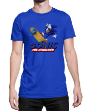 Мъжка Тениска Sonic The Hedgehog Sonic Skateboard