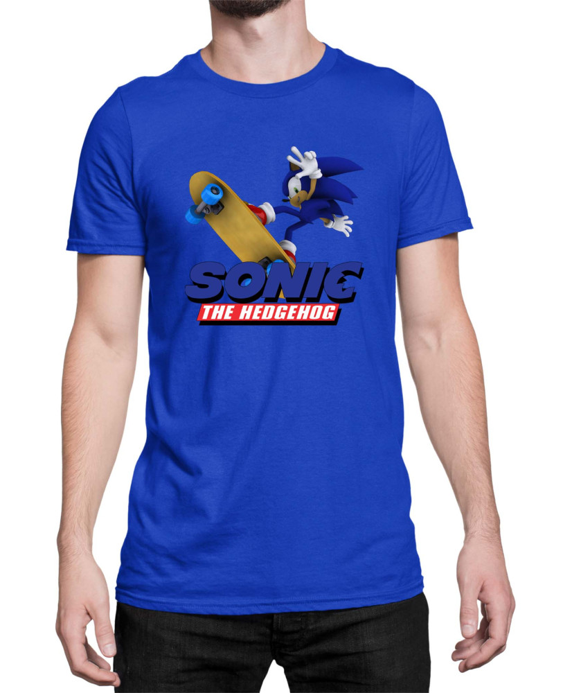 Мъжка Тениска Sonic The Hedgehog Sonic Skateboard