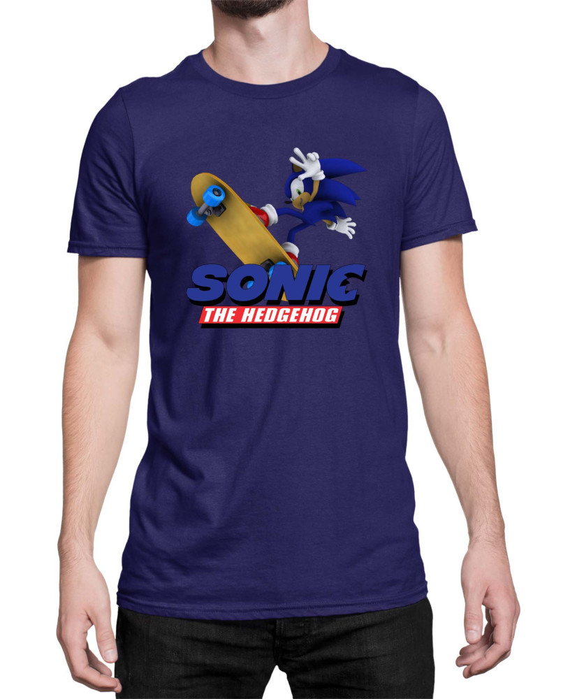 Мъжка Тениска Sonic The Hedgehog Sonic Skateboard