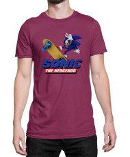 Мъжка Тениска Sonic The Hedgehog Sonic Skateboard
