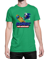 Мъжка Тениска Sonic The Hedgehog Sonic Skateboard