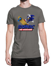 Мъжка Тениска Sonic The Hedgehog Sonic Skateboard