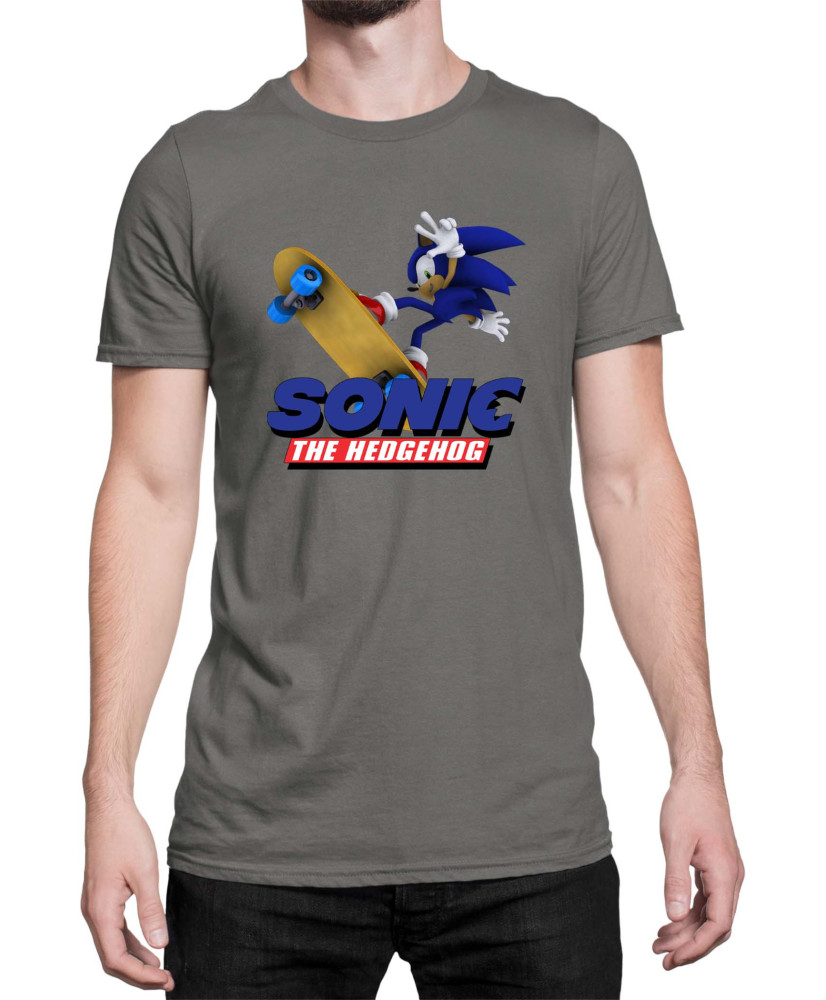 Мъжка Тениска Sonic The Hedgehog Sonic Skateboard
