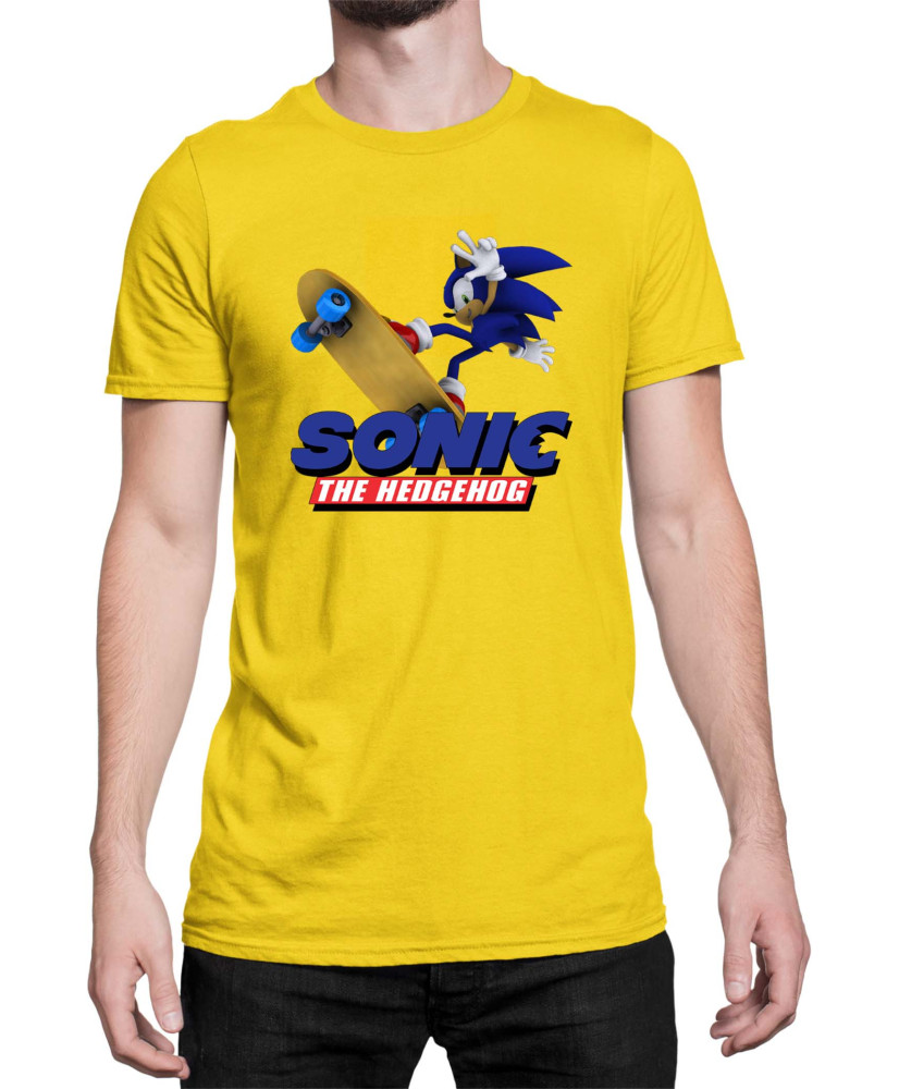 Мъжка Тениска Sonic The Hedgehog Sonic Skateboard