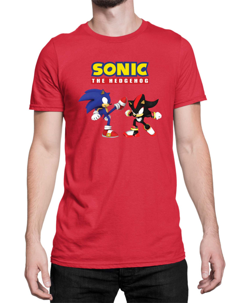 Мъжка Тениска Sonic The Hedgehog Sonic Vs Shadow