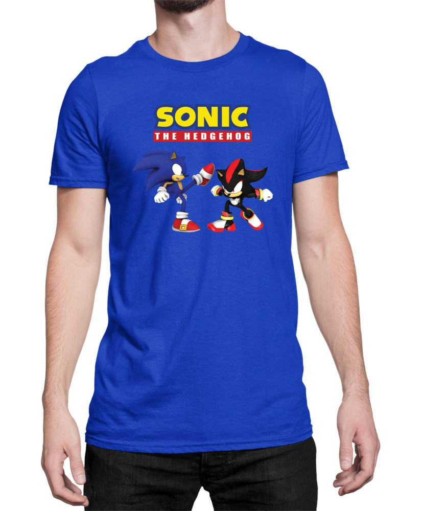Мъжка Тениска Sonic The Hedgehog Sonic Vs Shadow