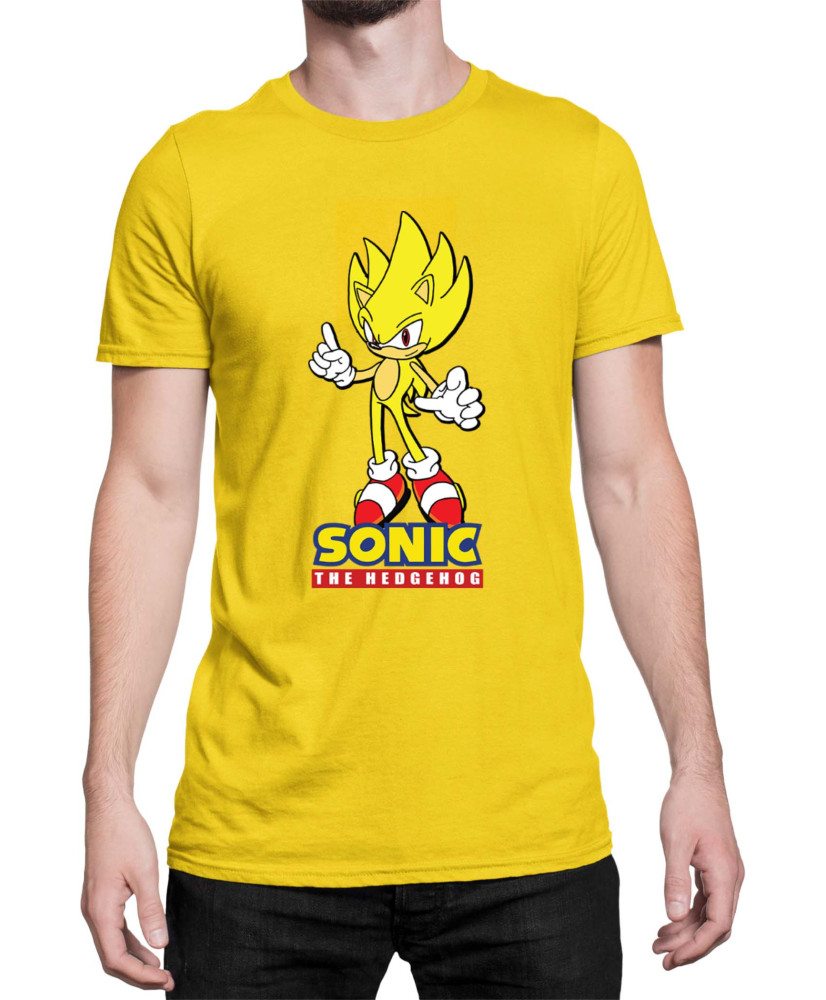 Мъжка Тениска Sonic The Hedgehog Sonic Yellow 01