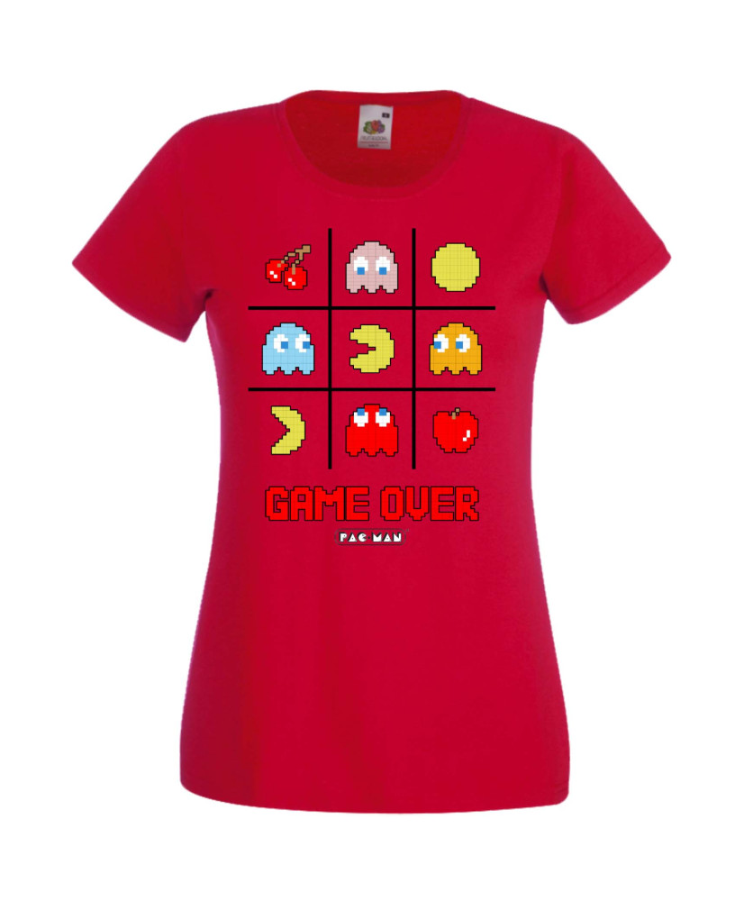 Дамска Тениска Pacman Pac-Man Pacman Game Over Дамска Тениска Pacman Pac-Man Pacman Game Over