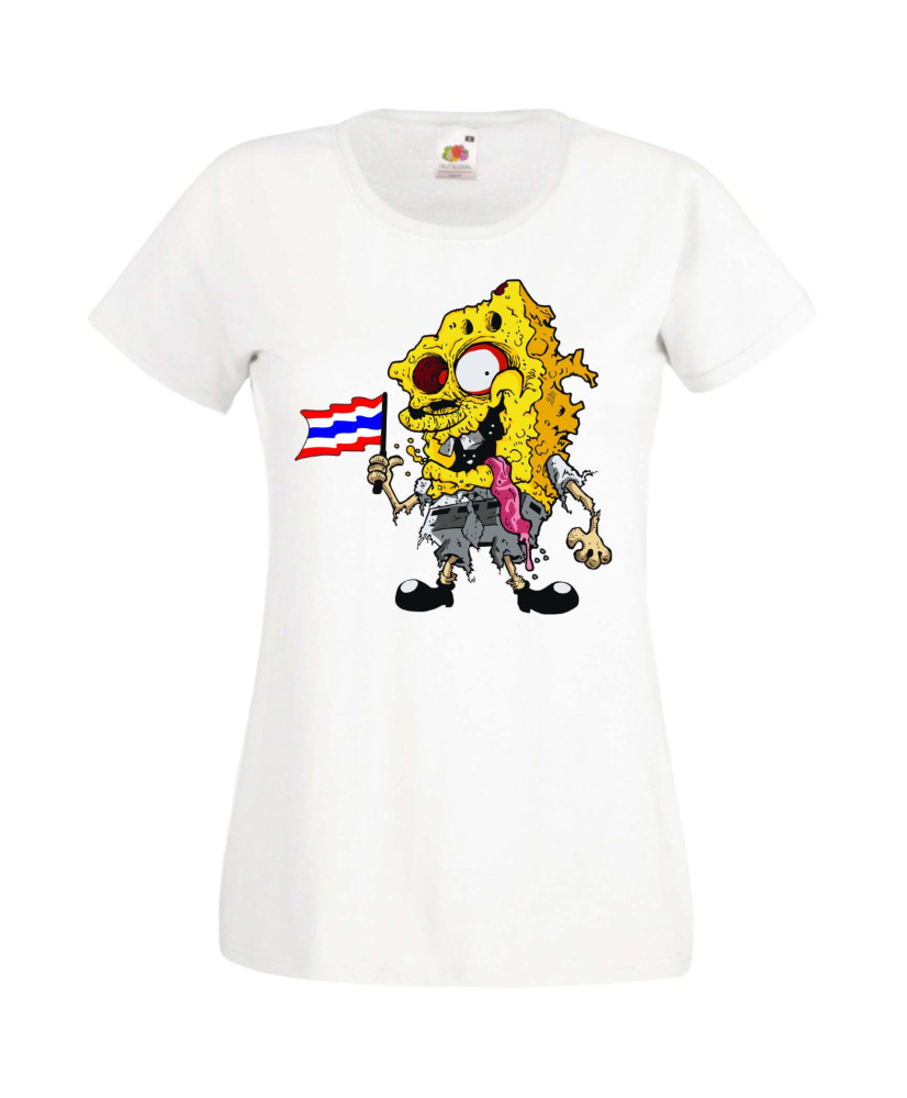 Дамска Тениска Spongebob Squarepants Spongebob Zombie 4
