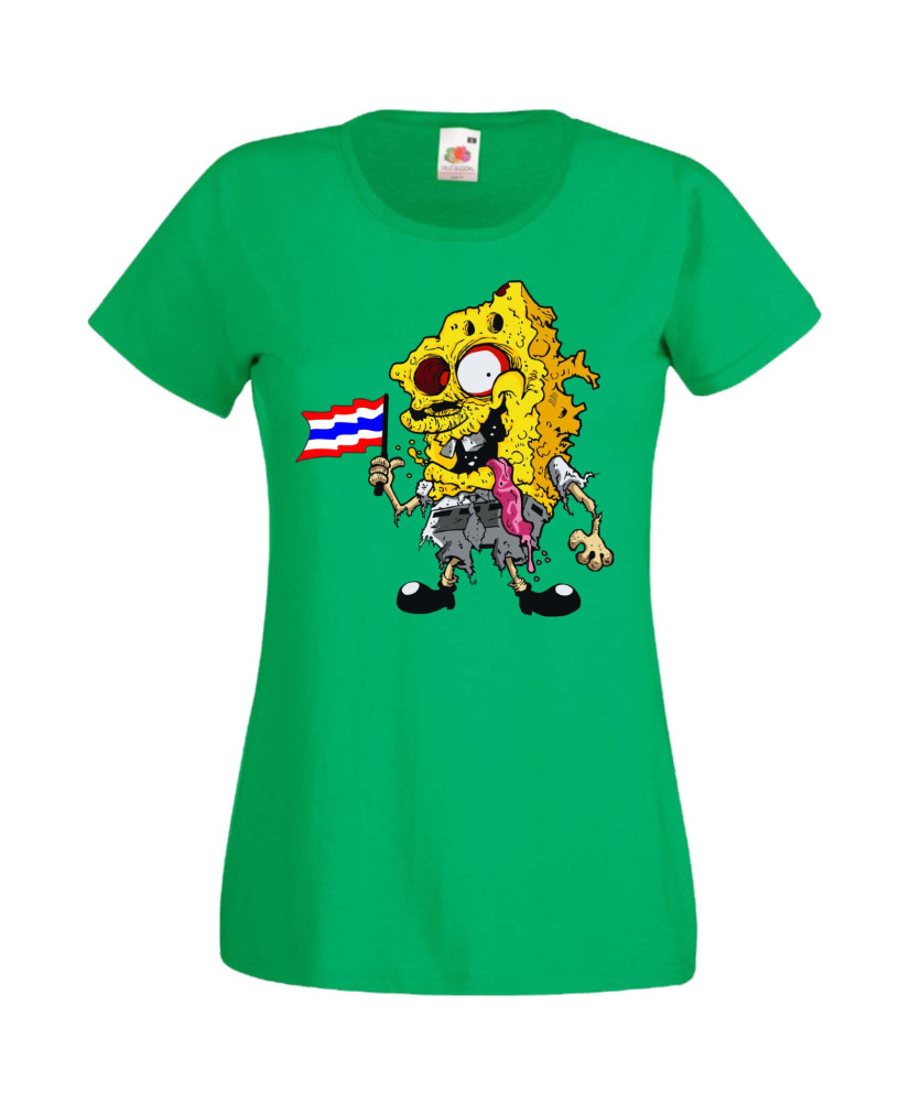 Дамска Тениска Spongebob Squarepants Spongebob Zombie 4