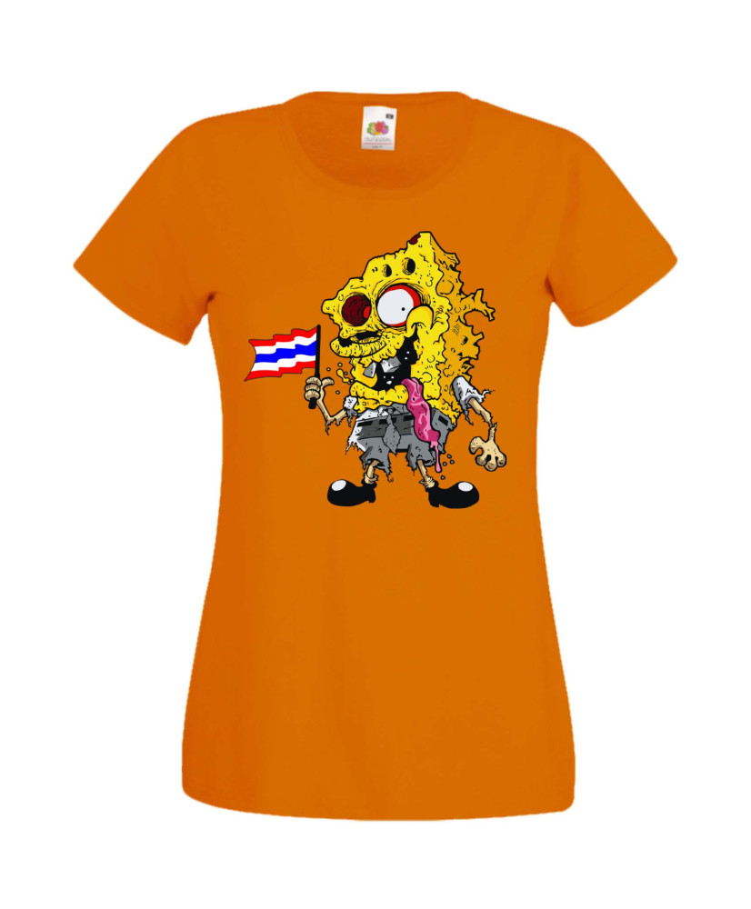 Дамска Тениска Spongebob Squarepants Spongebob Zombie 4