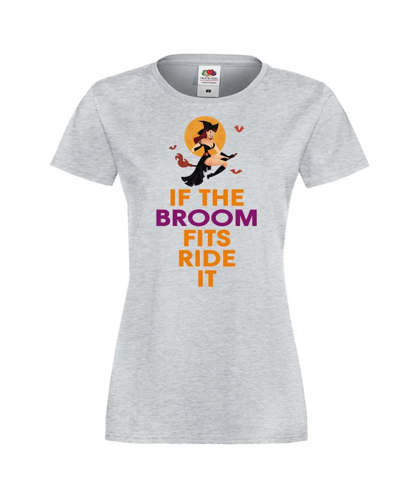 Дамска тениска Хелоуин If the broom fits