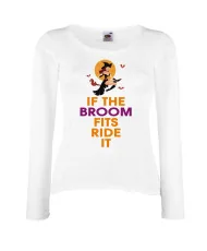 Дамска тениска Хелоуин If the broom fits