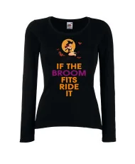 Дамска тениска Хелоуин If the broom fits