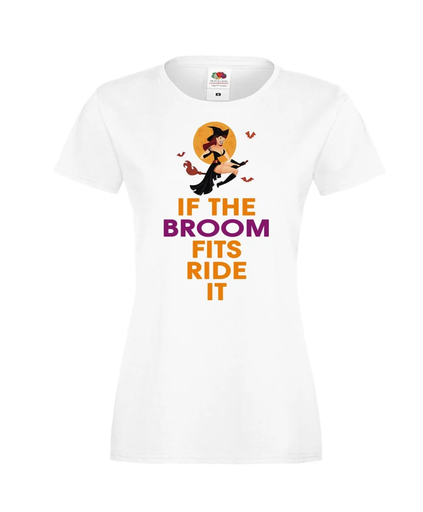 Дамска тениска Хелоуин If the broom fits