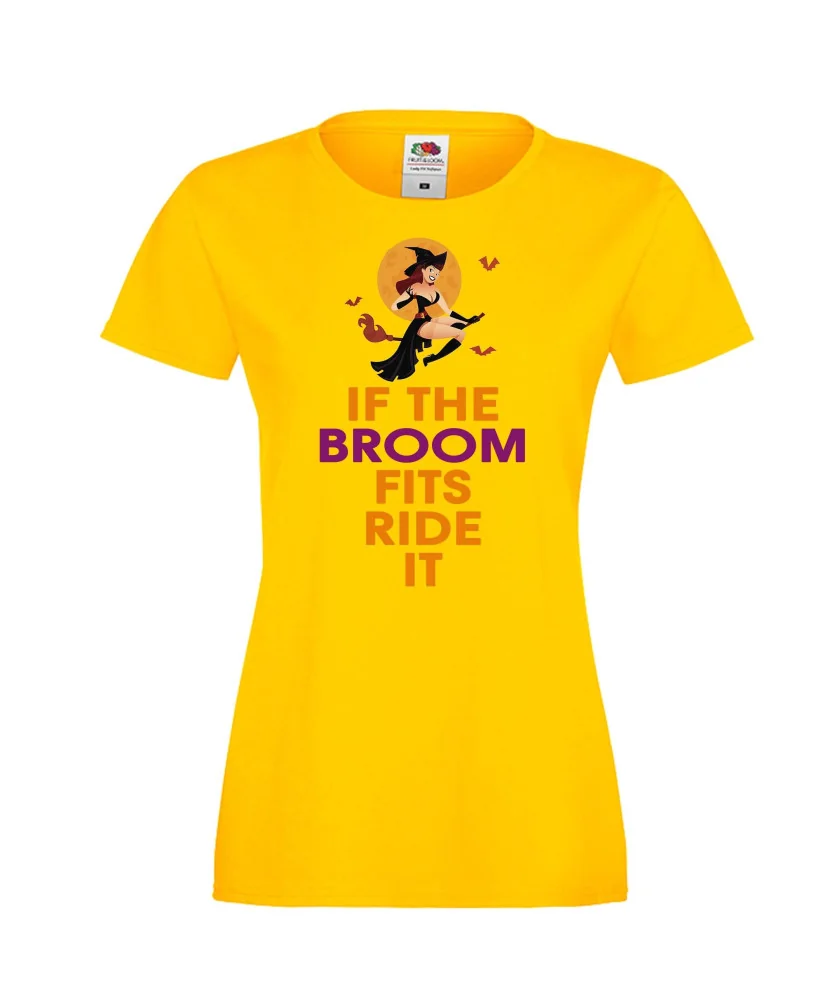 Дамска тениска Хелоуин If the broom fits