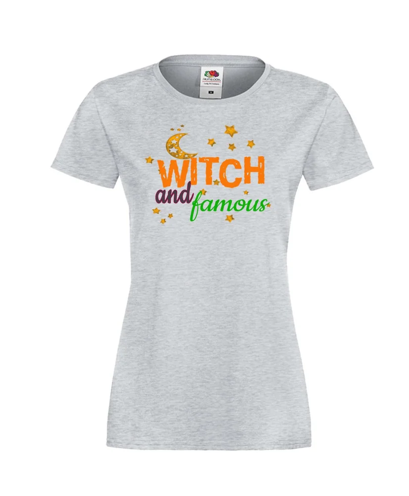 Дамска тениска Хелоуин Witch and famous