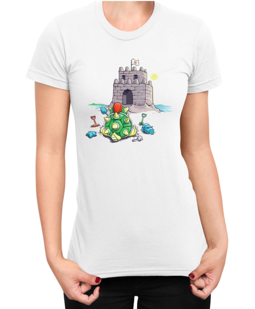 Дамска Тениска Super Mario Nintendo Bowser Sand Castle