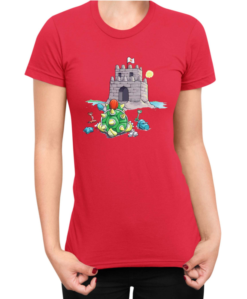 Дамска Тениска Super Mario Nintendo Bowser Sand Castle