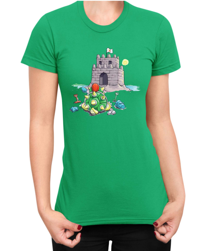 Дамска Тениска Super Mario Nintendo Bowser Sand Castle