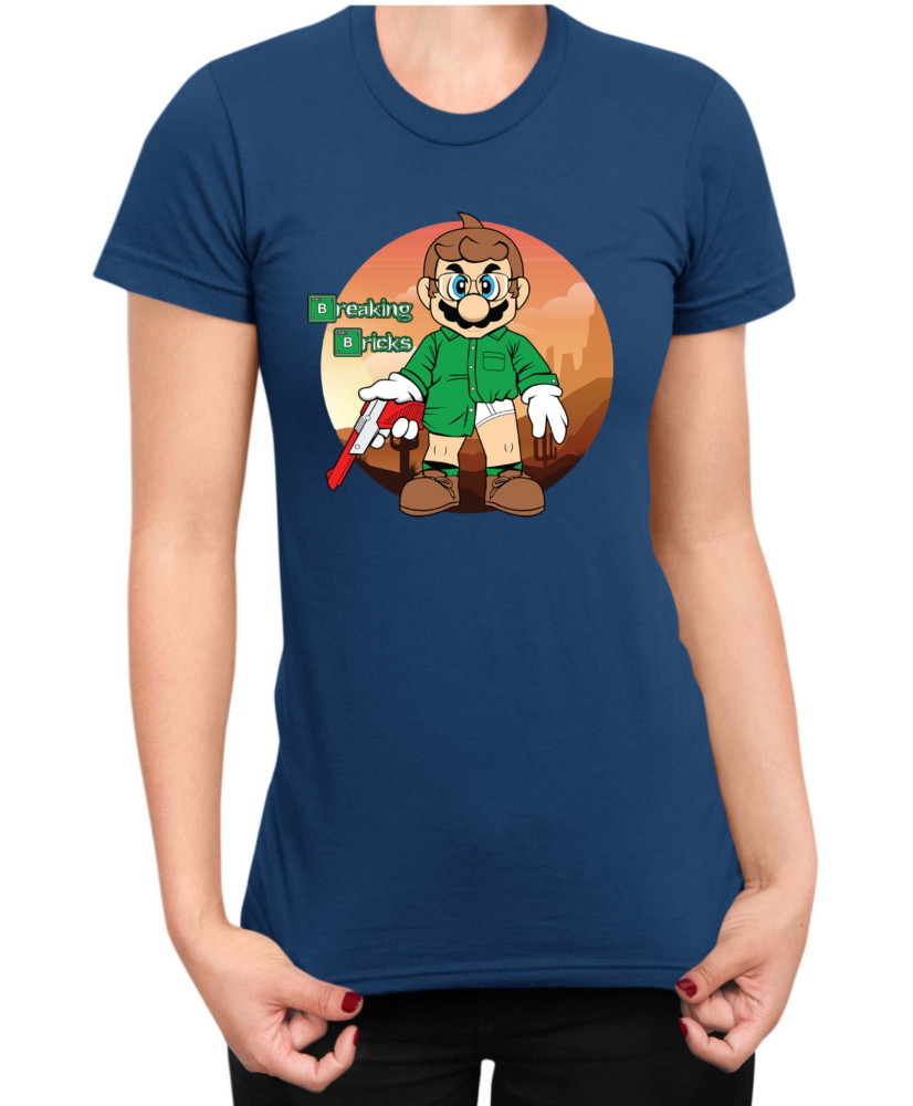 Дамска Тениска Super Mario Nintendo Breaking Bricks