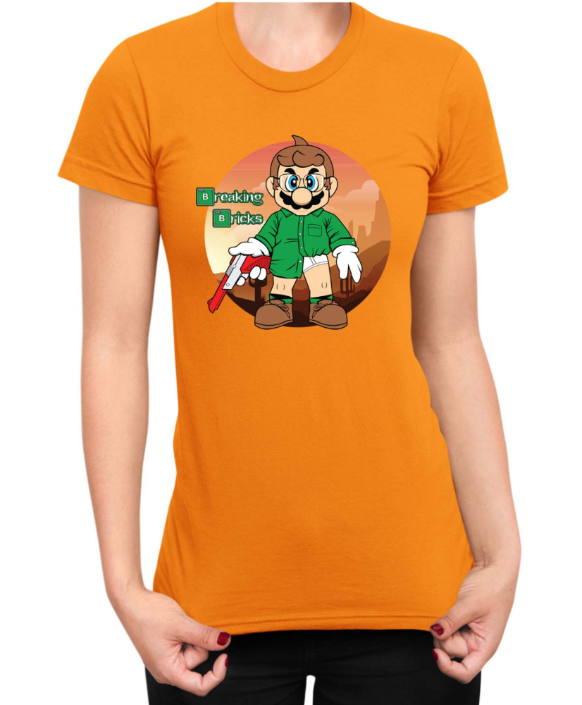 Дамска Тениска Super Mario Nintendo Breaking Bricks