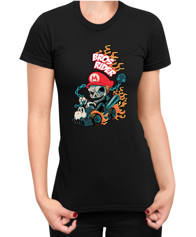 Дамска Тениска Super Mario Nintendo Bros Rider Ghost Rider