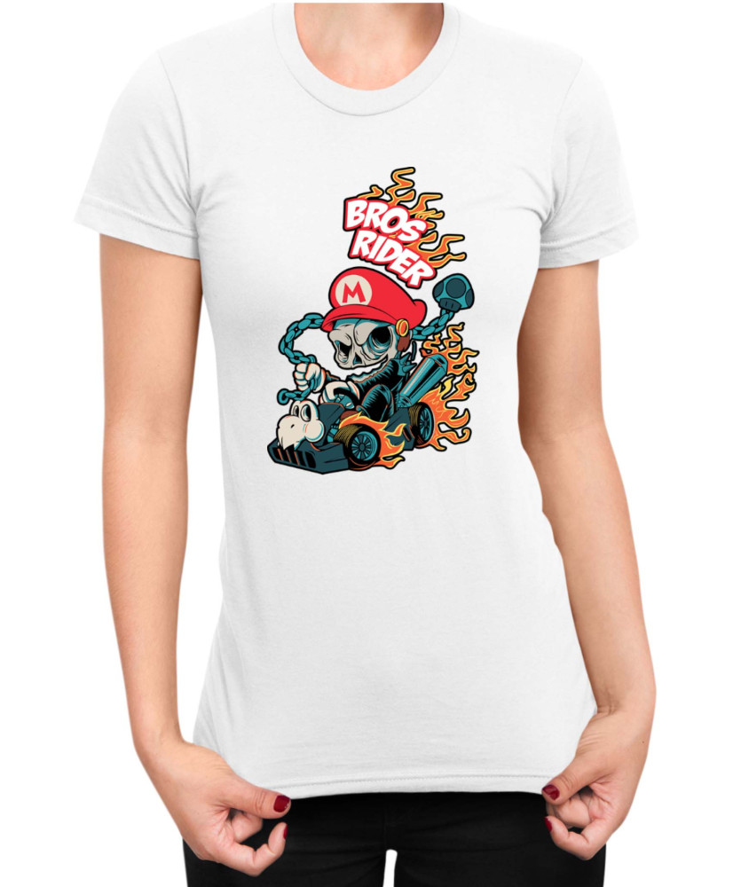 Дамска Тениска Super Mario Nintendo Bros Rider Ghost Rider