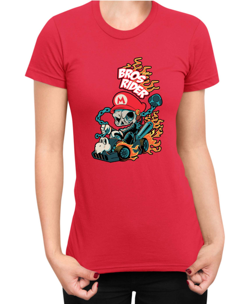 Дамска Тениска Super Mario Nintendo Bros Rider Ghost Rider