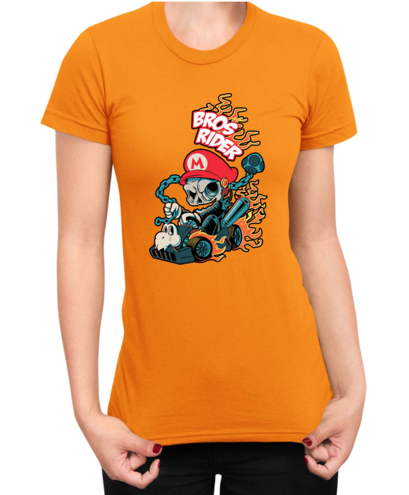 Дамска Тениска Super Mario Nintendo Bros Rider Ghost Rider