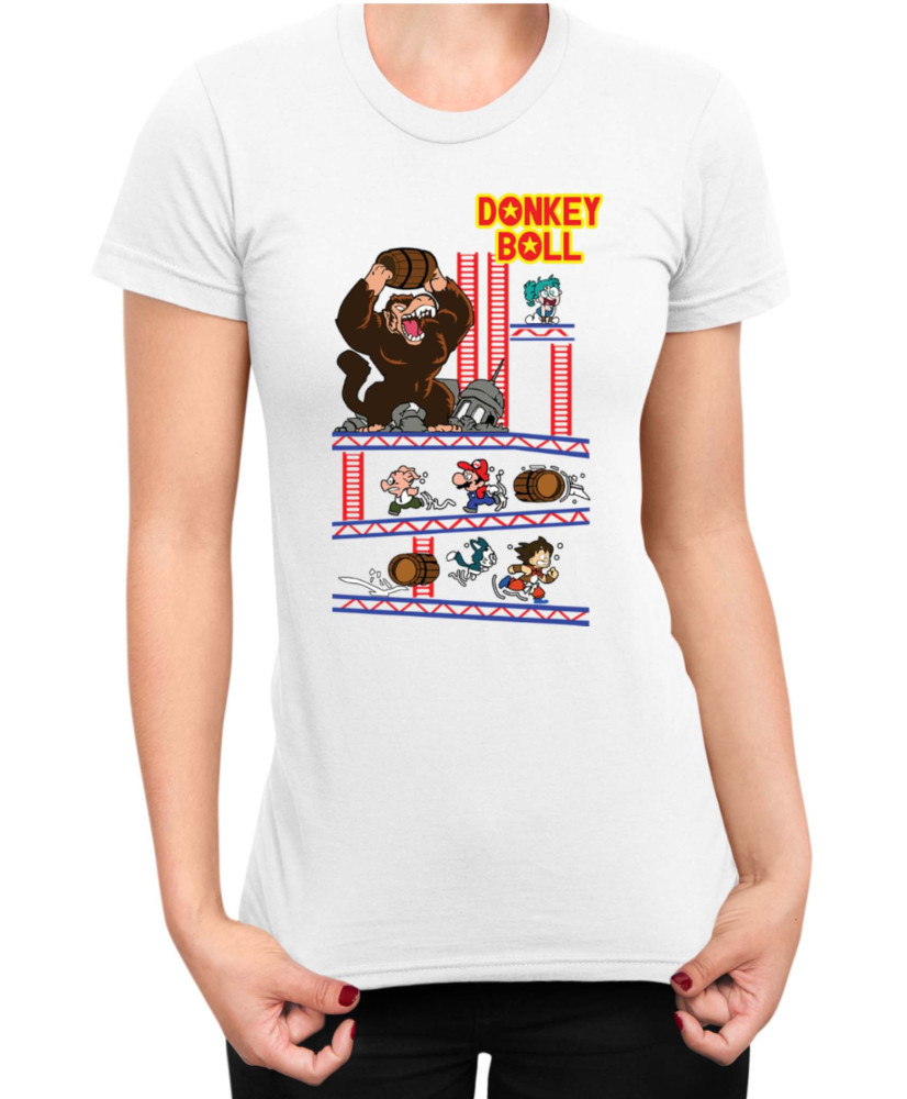 Дамска Тениска Super Mario Nintendo Donkey Ball