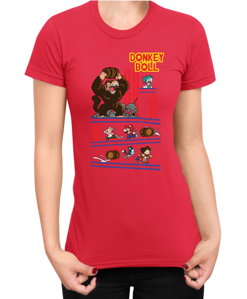 Дамска Тениска Super Mario Nintendo Donkey Ball