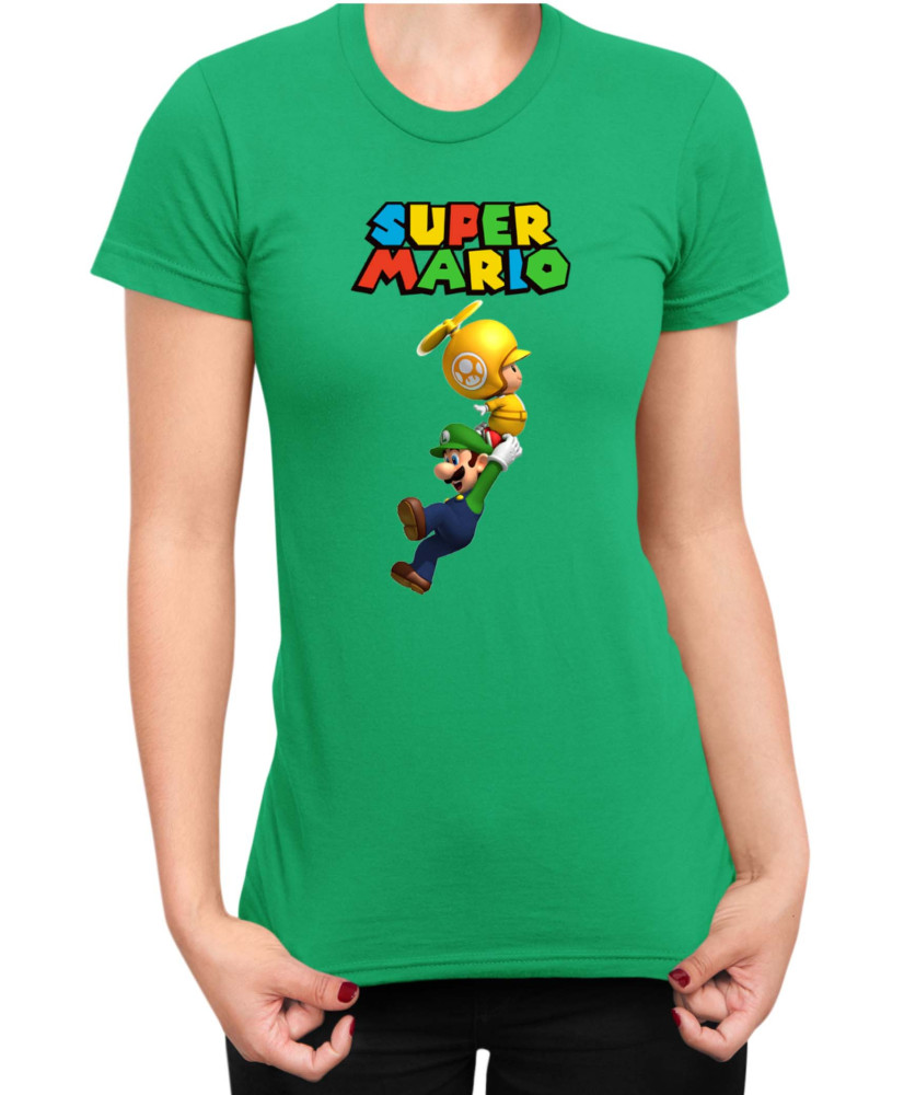 Дамска Тениска Super Mario Nintendo Luigi 2