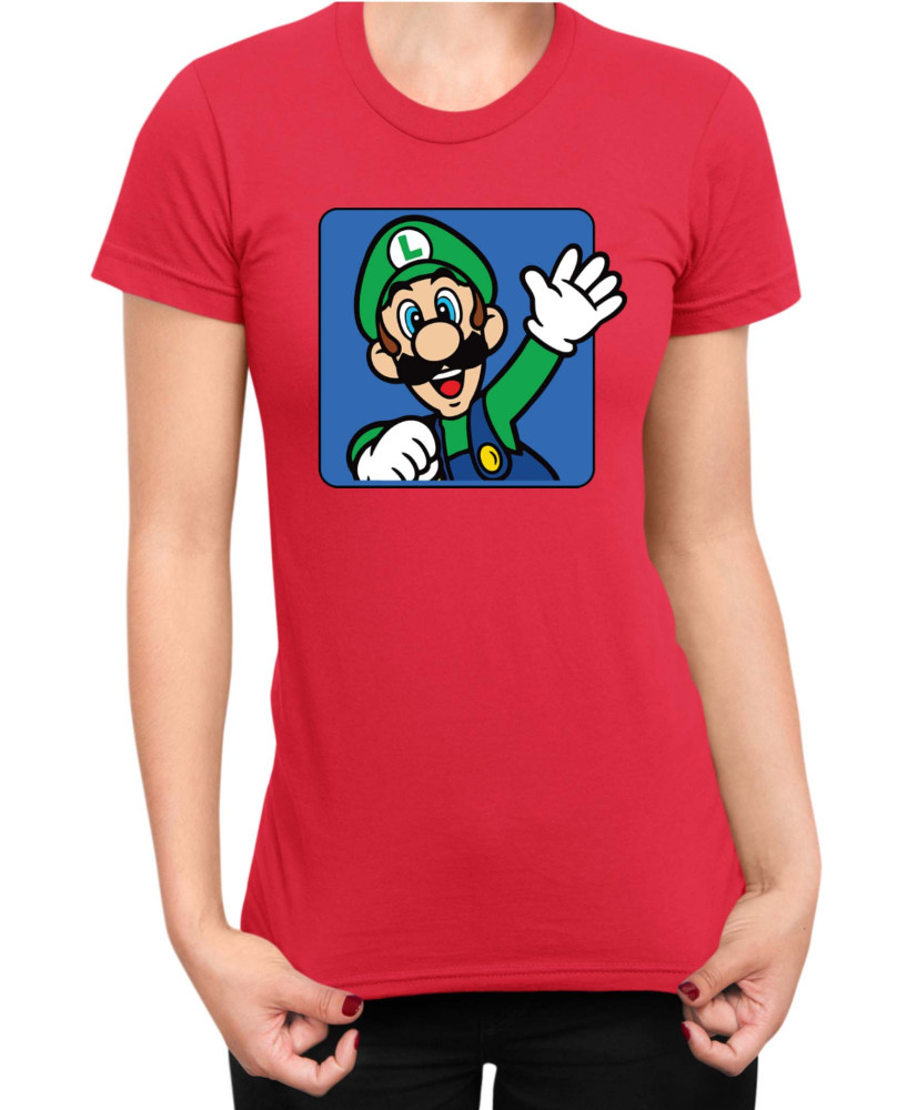 Дамска Тениска Super Mario Nintendo Luigi 3