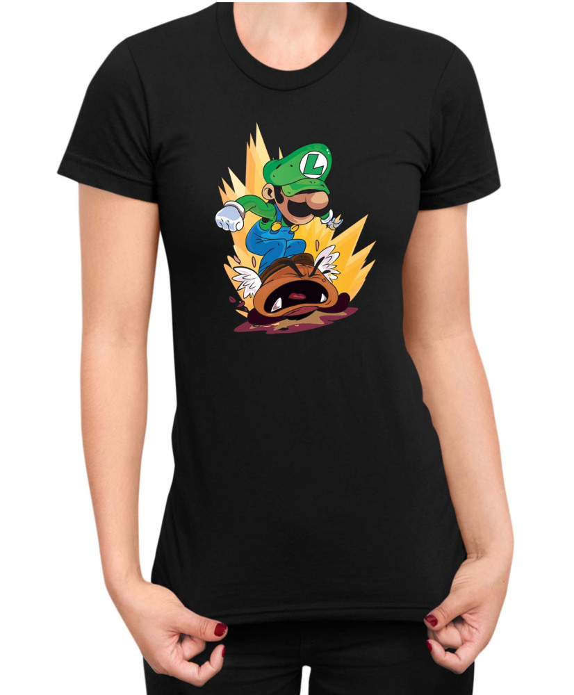 Дамска Тениска Super Mario Nintendo Luigi Goomba Smash
