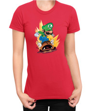 Дамска Тениска Super Mario Nintendo Luigi Goomba Smash