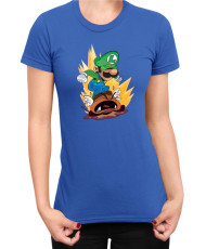 Дамска Тениска Super Mario Nintendo Luigi Goomba Smash