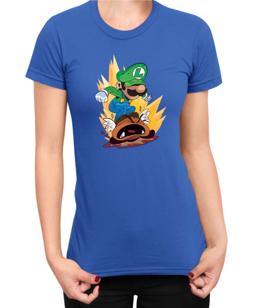 Дамска Тениска Super Mario Nintendo Luigi Goomba Smash
