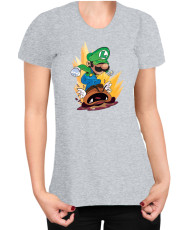 Дамска Тениска Super Mario Nintendo Luigi Goomba Smash