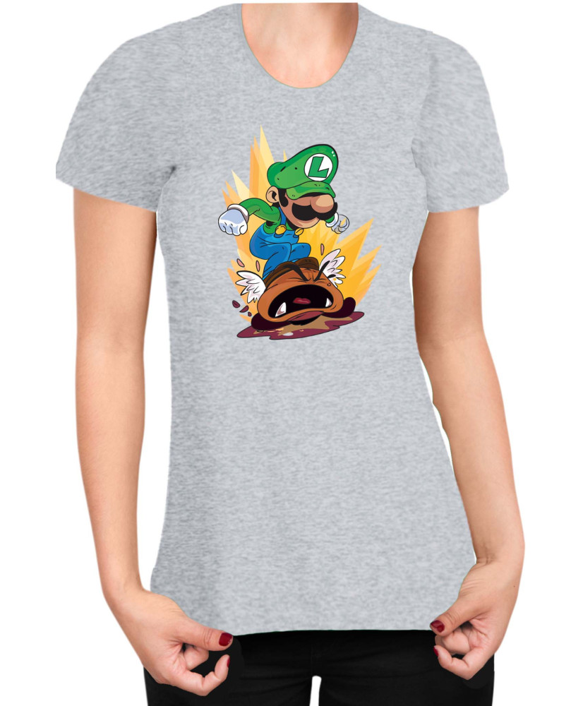 Дамска Тениска Super Mario Nintendo Luigi Goomba Smash