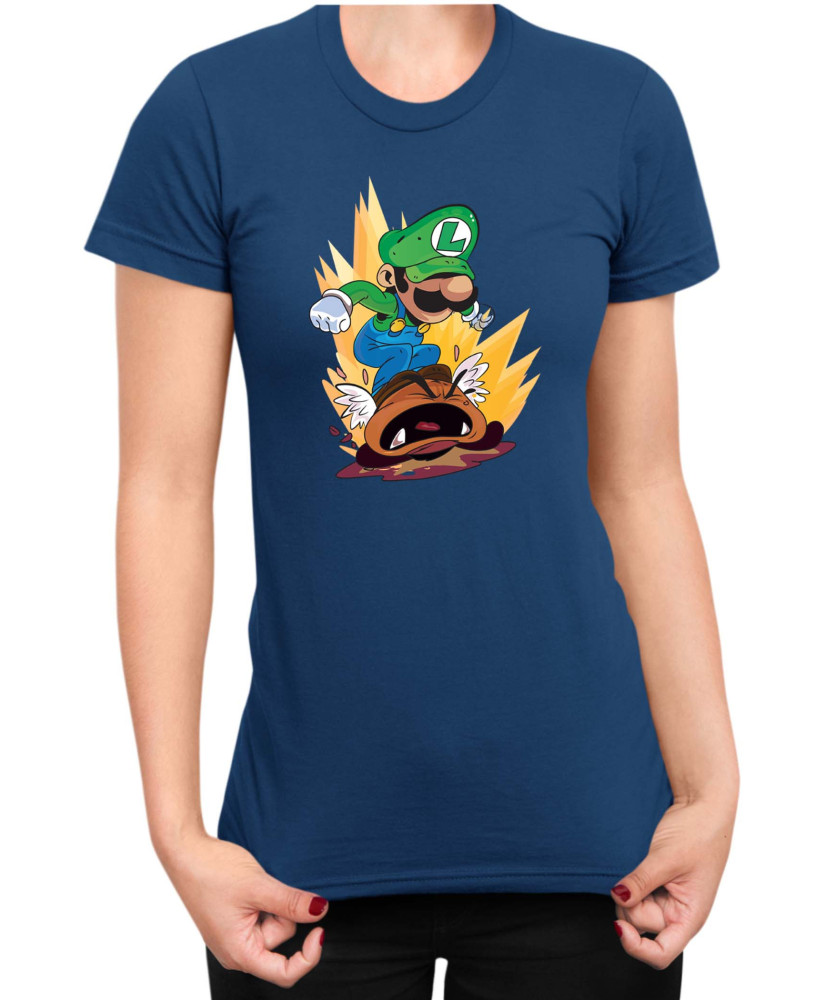 Дамска Тениска Super Mario Nintendo Luigi Goomba Smash
