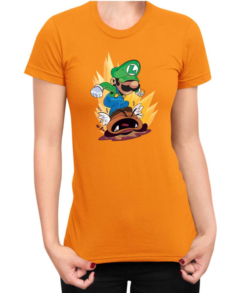 Дамска Тениска Super Mario Nintendo Luigi Goomba Smash