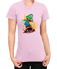 Дамска Тениска Super Mario Nintendo Luigi Goomba Smash