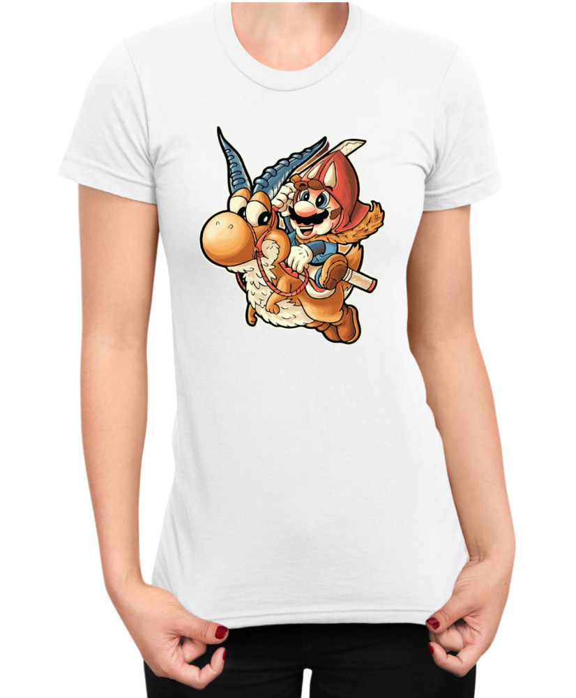 Дамска Тениска Super Mario Nintendo Mario & Yoshi 02