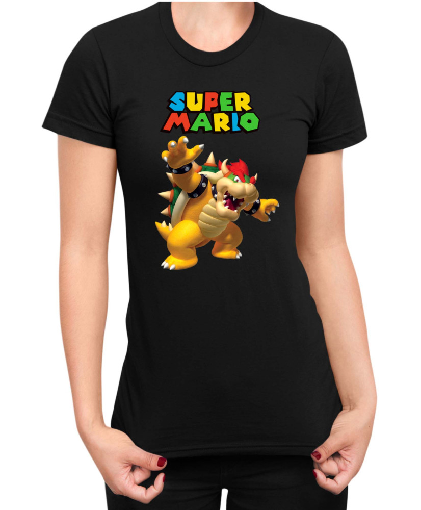 Дамска Тениска Super Mario Nintendo Mario Bowser 3