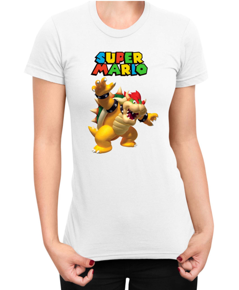 Дамска Тениска Super Mario Nintendo Mario Bowser 3